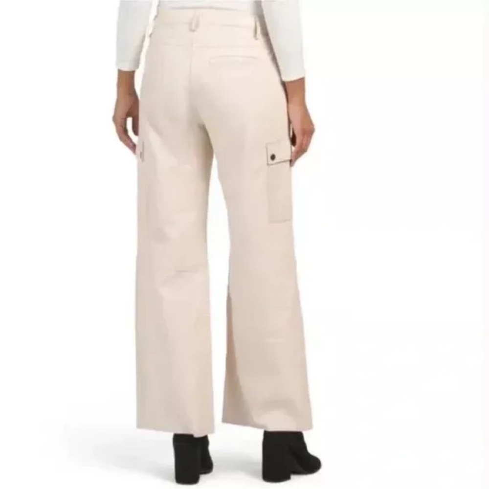 Bod & Christensen Patricia Leather Pants - cream - Sz 6